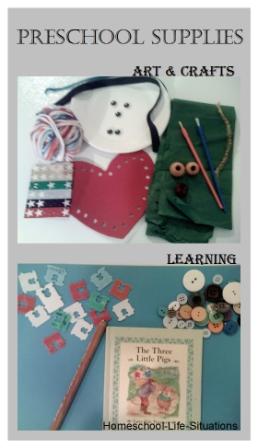 supplies for teaching preschool at home